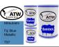 Preview: Mitsubishi, Fiji Blue Metallic, T87: 500ml Lackdose + 500ml Klarlack + 250ml Härter - Set, von ATW Autoteile West.